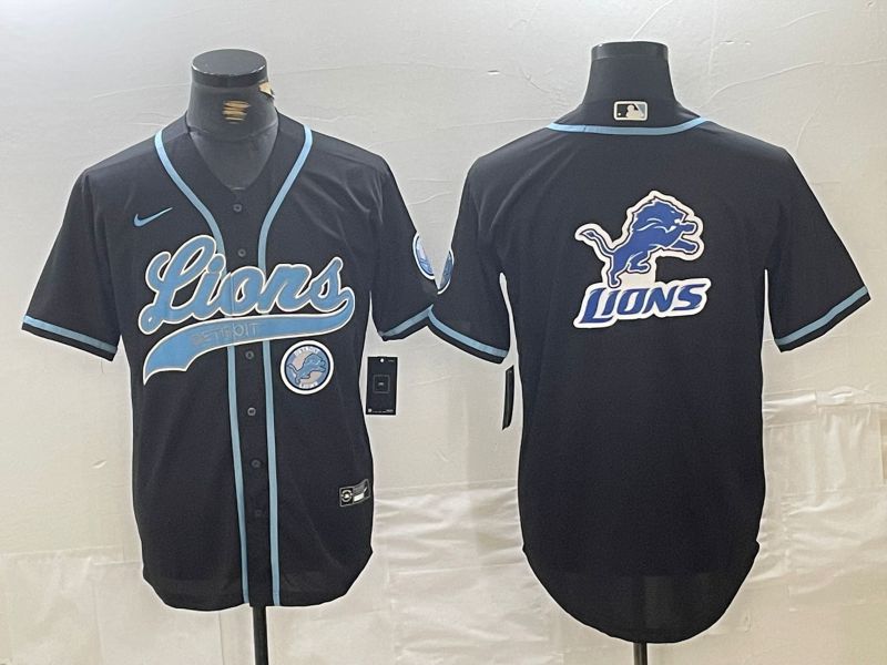 Men Detroit Lions Blank Black Joint Name 2024 Nike Limited NFL Jersey style 4->detroit lions->NFL Jersey